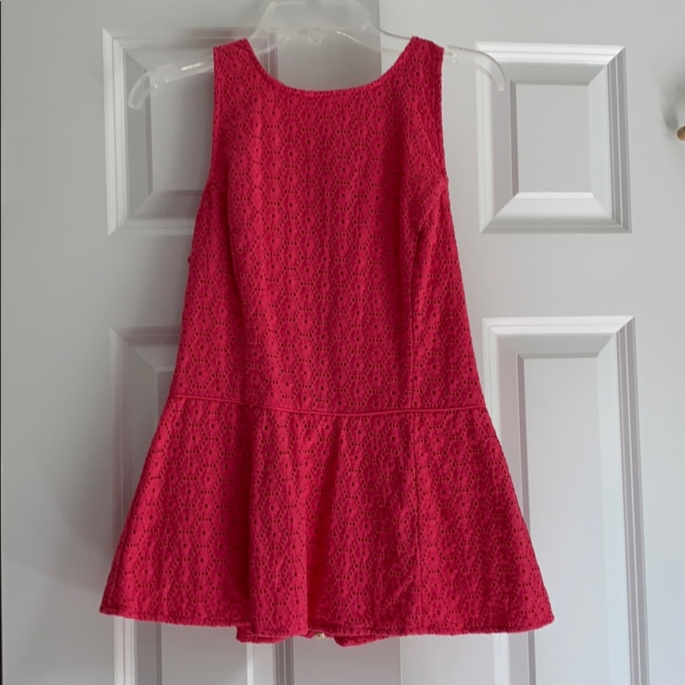 C. Wonder Eyelet Peplum Top